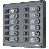 VETUS P12 Fuses Switches Panel Noir 24V