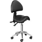 Physa Siège-selle avec dossier - 550-690 mm - 150 kg - Noir