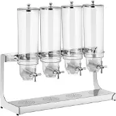 Royal Catering Distributeur de céréales - 4 x3,5 l - 4 récipients RCCS-3.5LSS4