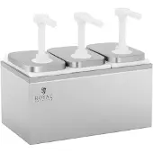 Royal Catering Expondo Distributeur de sauce - 3 pompes - 3 x 2 L