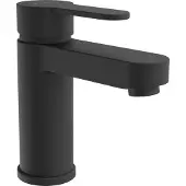 Schutte Robinet de lavabo SCHÜTTE ELEPHANT avec vidage, robinet salle de bain avec pop up, noir mat