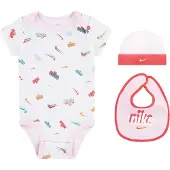 Nike Kids Nike Enfants Body manches courtes 3 unités Blanc,Rose 6-12 Months Blanc,Rose 6-12 Months