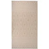 vidaXL Tapis à tissage plat d'extérieur 80x150 cm Rayures brunes