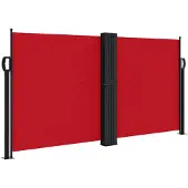 vidaXL Marquise latérale extensible rouge 120x1200 cm