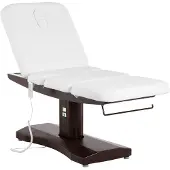 Physa Fauteuil de soin esthétique - 3 moteurs - 300 W - 200 x 75 x 66 - 91 cm - 175 kg - Blanc / brun