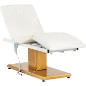 Physa Fauteuil esthétique - 300 W - 190 x 65 x 60 - 73 cm - 200 kg - Blanc / Doré