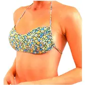 Rhythm Carrie Tan Line Bandeau Bikini Top Noir XS Femme
