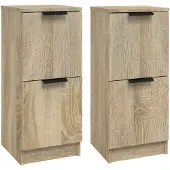 vidaXL Sideboards 2 pcs. chêne Sonoma 30x30x70 cm bois composite