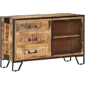 vidaXL Buffet 100x31x60 cm Bois de manguier massif brut