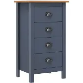 vidaXL Sideboard Hill Gris 46x35x80 cm Pin massif