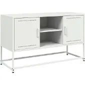 vidaXL Highboard jaune moutarde 100,5x39x107 cm acier