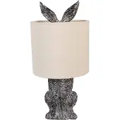 Clayre & Eef Lampe de table Lapin Ø 20x43 cm Marron Beige Polyrésine