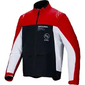 Alpinestars Lite-Dura Softshell Veste de motocross, noir/rouge/blanc, 3XL