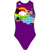 Turbo Rainbow Swimsuit Violet L Femme