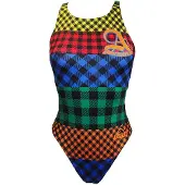 Turbo Tartan College Swimsuit Multicolore XL Femme