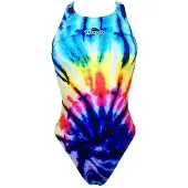 Turbo Wide Strap Swirl Swimsuit Bleu 3XL Femme