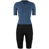Etxeondo Binamic Short Sleeve Race Suit Bleu XS Femme