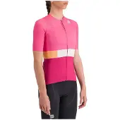 Sportful Snap Short Sleeve Jersey Rose L Femme