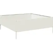 vidaXL Jardinière surélevée blanche 100 x 100 x 41 cm en acier