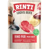 Rinti 10x400 g plaisir léger bœuf pur nourriture humide pour chien