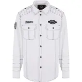 Brandit Chemise 'Luis' noir / blanc