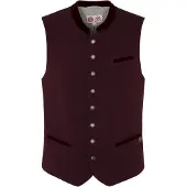 Spieth & Wensky Gilet folklorique 'FCB - Emscher' rouge foncé / noir