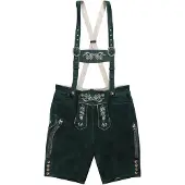 JP 1880 Pantalon folklorique gris argenté / vert foncé
