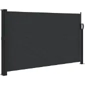 vidaXL Store latéral extensible noir 120x500 cm