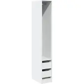 vidaXL Armoire blanche 30x50x200 cm Bois composite