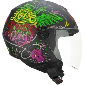 Cgm 167s Flo Joy Long Screen Open Face Helmet Noir S