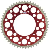 Renthal 1540-520 Grooved Twinring Rear Sprocket Rouge 49t
