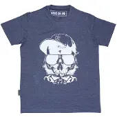 Rock Or Die Skull Crew Short Sleeve T-shirt Bleu S Homme