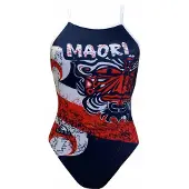 Turbo Maori Flag Swimsuit Rouge,Bleu 5XL Femme