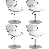 vidaXL Chaises de salle à manger 4 pcs. Blanc Similicuir