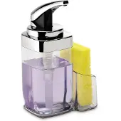 Simplehuman Distributeur de Savon Simplehuman Vierkant Met Rekje Zilver Transparant 650 mL