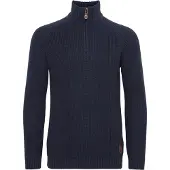 !Solid Pull-over 'Xenox' bleu / marron