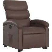 vidaXL Fauteuil relax releveur électrique marron similicuir