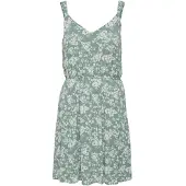ONLY Robe d’été 'KARMEN' émeraude / blanc