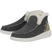 HEY DUDE Denny Wool Faux Shearling Booties Gris EU 38 Femme