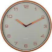 Karlsson - Horloge murale à chiffres alignés - Orange - Ø40cm