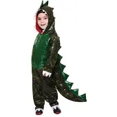 MOM T-rex Junior Costume Vert 7-9 Years Enfants