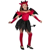 MOM Devil Girl Costume Rouge 3-4 Years Enfants