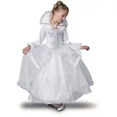 MOM Snow Queen Girl Costume Blanc 10-12 Years Enfants