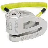 Urban Security UR210S Cadenas antivol Moto Disque, homologué SRA, Double Fermeture ø10, Acier Inoxydable Poli