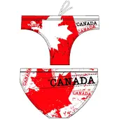 Turbo Canada Leaf Swimming Brief Rouge,Blanc S Homme