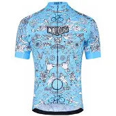 CYCOLOGY Velo Tattoo Short Sleeve Jersey Bleu L Homme