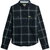 Superdry Chemisier bleu marine / vert foncé / blanc
