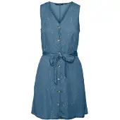 Vero Moda Viviana Sl Sleeveless Short Dress Bleu M Femme