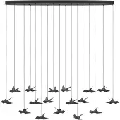 Eglo Suspension rectangulaire Paratebueno avec motif d'oiseaux