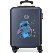 Disney unisex. 4371142 Valise cabine Stitch Excited rigide 55 cm bleu marine (OSFA), Casuel, ABS/Polycarbonate